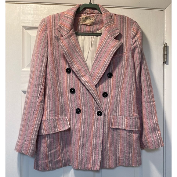 We The Free Kai Striped Relaxed Fit Blazer Multicolor Pink
Size Small - Picture 3 of 7